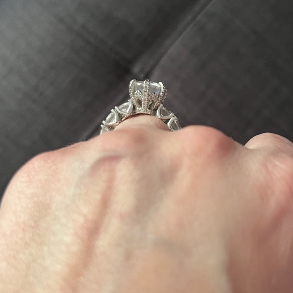 Italo Sterling Silver White Sapphire Eternity Ring - Picture 10 of 16